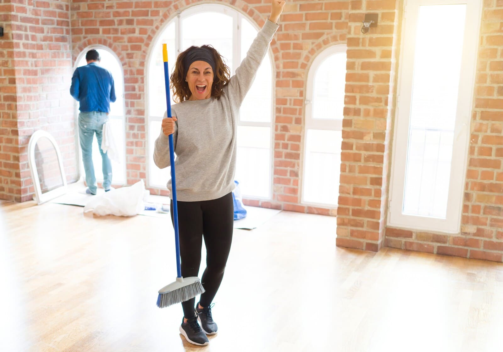 woman working cleaning new home 2